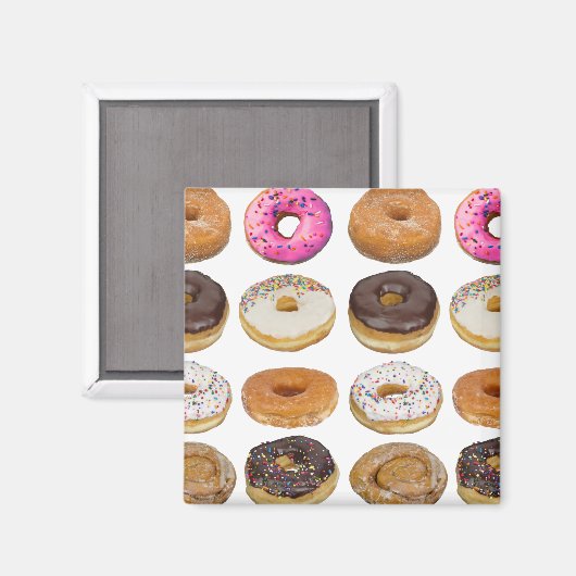 Donuts Lover Fun Doughnut Magnet (Vorderseite/Rückseite)