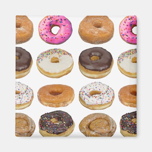 Donuts Lover Fun Doughnut Magnet (Vorne)