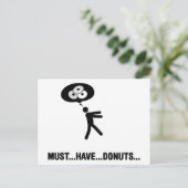 Donuts Lover Postkarte (Stehend Vorderseite)