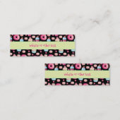 Donuts Macarons and Cupcake Pattern Website Mini Visitenkarte (Vorne/Hinten)