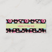 Donuts Macarons and Cupcake Pattern Website Mini Visitenkarte (Rückseite)