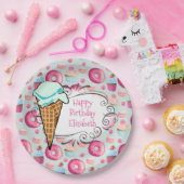 Donuts Macarons Cupcake Ice Creme Custom Geburtsta Pappteller (Party)