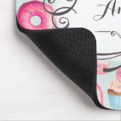 Donuts Macarons und Cupcake Whimsical Personalisie Mousepad (Ecke)