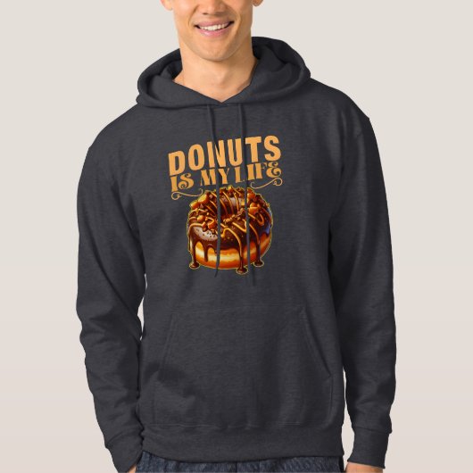 Donuts mein Leben Hoodie (Vorderseite)