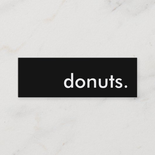 Donuts. Mini Visitenkarte (Vorderseite)