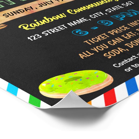 Donuts mit Papa Spendenaktion Poster (Ecke)