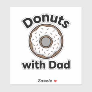 Donuts mit Papa Vintage Donut-Shirt-Design_1 Aufkleber