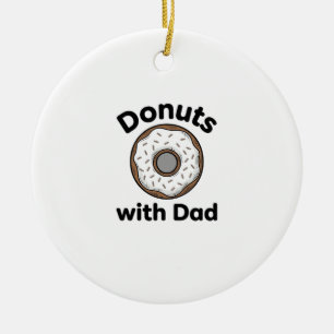 Donuts mit Papa Vintage Donut-Shirt-Design_1 Keramik Ornament