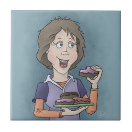 Donuts mit Sprinklen Keramik Kachel