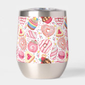 Donuts mit Sprinklen Muster Thermalwine Tumbler (Vorderseite)