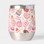 Donuts mit Sprinklen Muster Thermalwine Tumbler (Links)