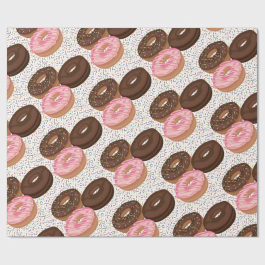 Donuts mit Sprinkles-Party Geschenkpapier (Flach)