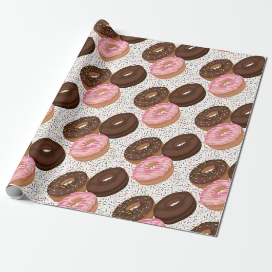 Donuts mit Sprinkles-Party Geschenkpapier (Ungerollt)