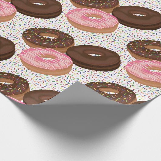 Donuts mit Sprinkles-Party Geschenkpapier (Ecke)