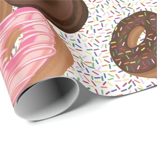 Donuts mit Sprinkles-Party Geschenkpapier (Rolleneckpunkt)