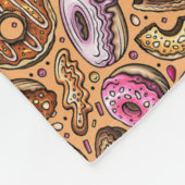 Donuts mit Sprinklmuster Fleecedecke (Ecke)