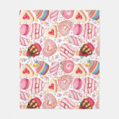Donuts mit Sprinklmuster Fleecedecke (Vorderseite)