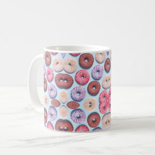 Donuts mit Sprinklmuster Kaffeetasse (Vorderseite Links)