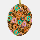 Donuts mit Sprinklmuster Keramik Ornament (Rechts)