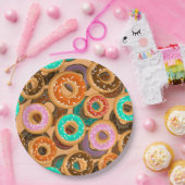 Donuts mit Sprinklmuster Pappteller (Party)