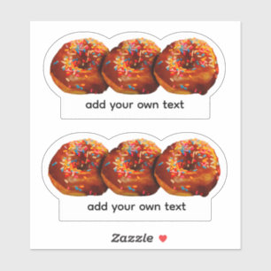 Donuts mit Streuseln Fügen Sie Ihren eigenen Text  Aufkleber