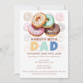 Donuts mit Vater Vatertag Feier Einladung (Vorderseite)