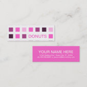 DONUTS (Mod-Quadrate) Mini Visitenkarte (Vorne/Hinten)