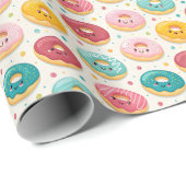 Donuts-Muster Geschenkpapier (Rolleneckpunkt)