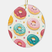 Donuts-Muster Keramik Ornament (Links)