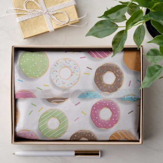 Donuts-Muster Seidenpapier (Geschenk)
