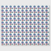 Donuts Muster Wrapping Paper Geschenkpapier (Flach)