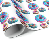 Donuts Muster Wrapping Paper Geschenkpapier (Rolleneckpunkt)