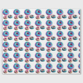 Donuts Muster Wrapping Paper Geschenkpapier (Flach)