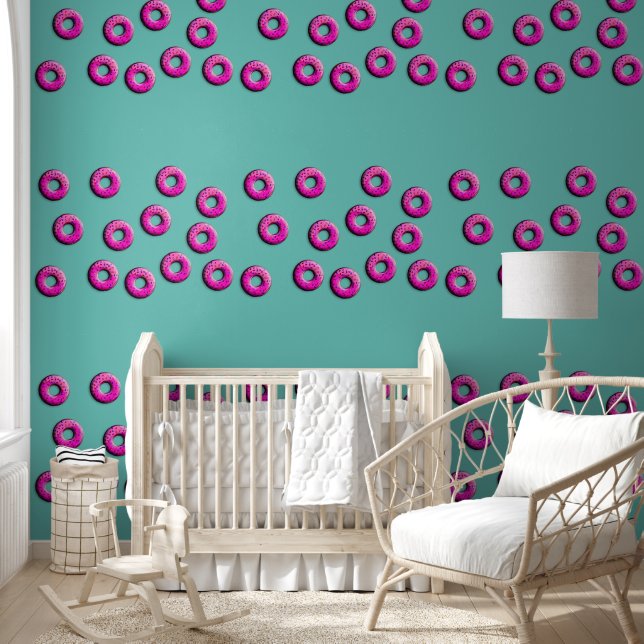 DONUTS nahtloses Muster 2 Tapete (Kinder)