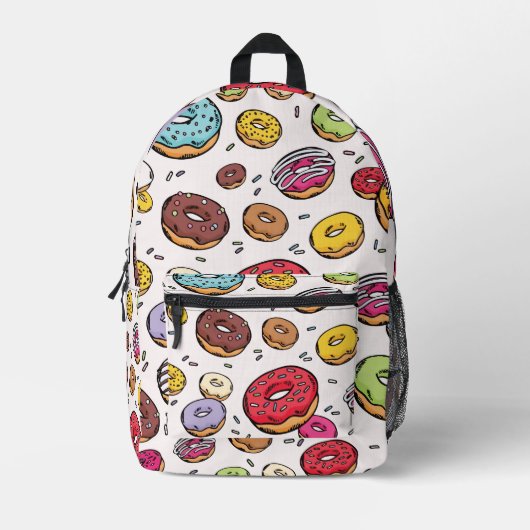 Donuts nahtloses Muster Bedruckter Rucksack (Vorderseite)