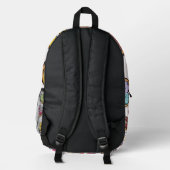 Donuts nahtloses Muster Bedruckter Rucksack (Rückseite)