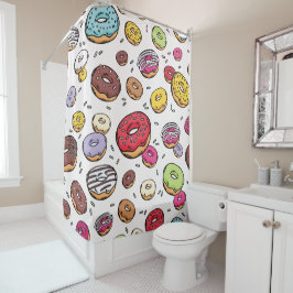 Donuts nahtloses Muster Duschvorhang