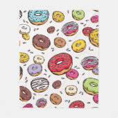 Donuts nahtloses Muster Fleecedecke (Vorderseite)