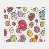 Donuts nahtloses Muster Fleecedecke (Vorderseite (Horizontal))