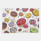 Donuts nahtloses Muster Geschirrtuch (Horizontal)