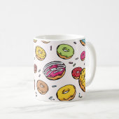 Donuts nahtloses Muster Kaffeetasse (VorderseiteRechts)