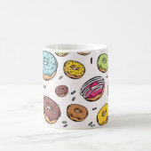 Donuts nahtloses Muster Kaffeetasse (Mittel)
