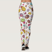 Donuts nahtloses Muster Leggings (Rückseite)