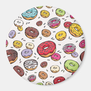 Donuts nahtloses Muster Magnet