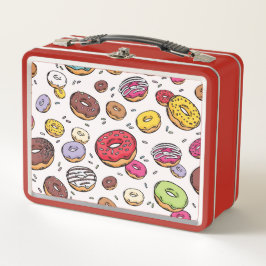 Donuts nahtloses Muster Metall Brotdose