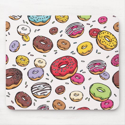 Donuts nahtloses Muster Mousepad (Vorne)