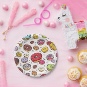 Donuts nahtloses Muster Pappteller (Party)