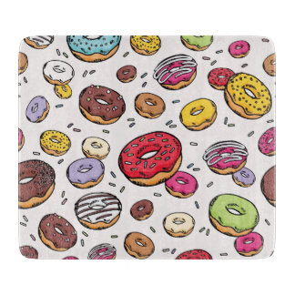 Donuts nahtloses Muster Schneidebrett