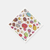Donuts nahtloses Muster Serviette (Ecke)