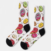 Donuts nahtloses Muster Socken (Linkes Detail)